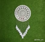 Macrame-style Dream Catcher Wall Hanging – White 16 inch - view 1