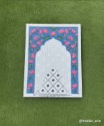 Lotus Garden Jharokha Wall Panel – Royal Blue & Pink - view 1