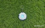 Evil Eye Clay Keychain – Round Mirror Inlay Pendant - view 1