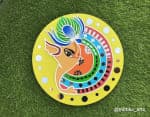 Mor-Pankh Ganesha Wall Plate – Yellow Base with Peacock Feather - view 1